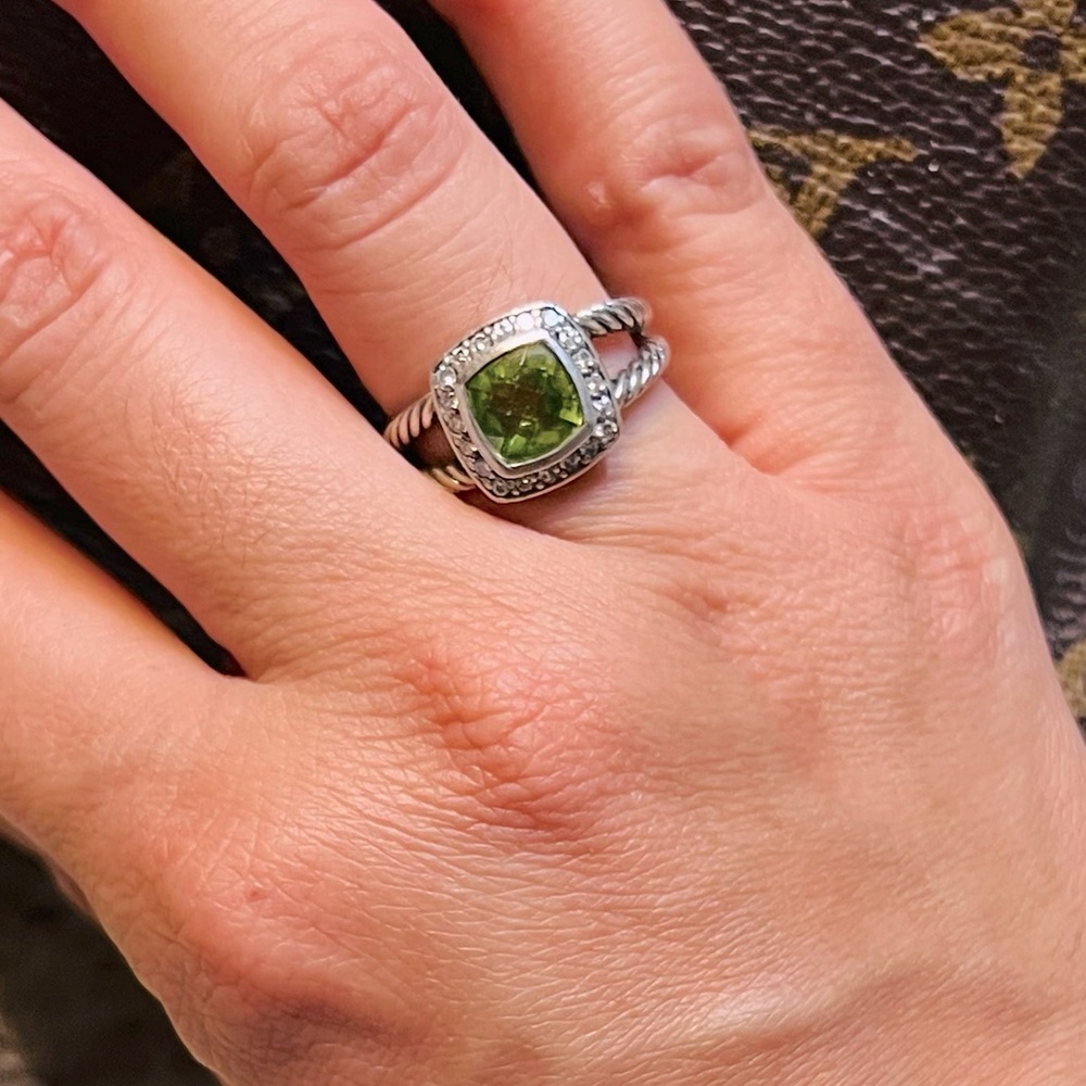 David Yurman Petite Peridot Albion ring Sz 5.5
